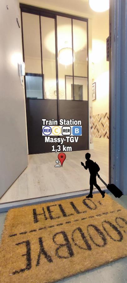 T4 Massy TGV - 80m2 avec Terrasse et bureau - proche coulée verte - idéal Pro ou Famille Extérieur photo
